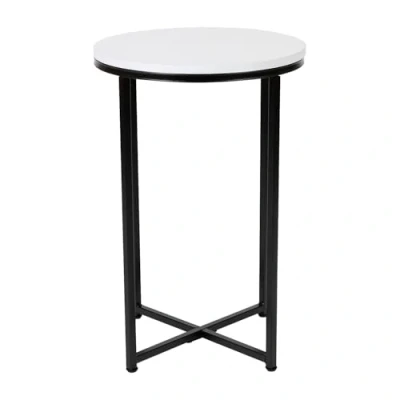 Abbildung von Flash Furniture Wohnzimmer Beistelltisch weiß matt schwarz