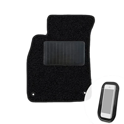 Abbildung von moto MOLTICO Fahrer Fußmatte Auto Velours Fahrerseite Autoteppiche Schwarz Fahrermatte 1 teilig passend für Audi A4 B6 B7 Seat Exeo