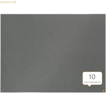 Abbildung von Nobo Filz Notiztafel, 1200 x 900 mm, Schlanker Zierrahmen, InvisaMount Montagesystem, Impression Pro, Grau, 1915221