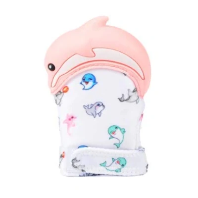 Abbildung von Funky Planet Beißhandschuh für Babys ab 0 Jahren Baby Teething Toy Raschelnder &amp; Beruhigender Zahnhandschuh Zahnungshilfe aus Lebensmittelechtem Silikon