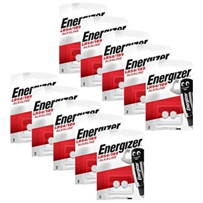 Abbildung von Energizer Alkali Knopfzelle LR54 / 189 Packung mit 10 Blistern à 2 Stück (insgesamt 20 Batterien)