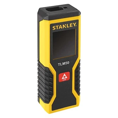 Abbildung von Stanley TLM50, Laser Distanzmessgerät, m, Schwarz, Rot, Gelb, Digital, Gummi, 15 m