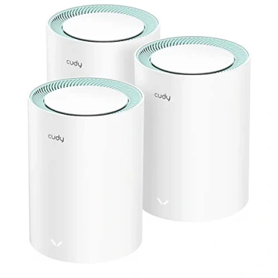 Abbildung von Cudy M1300 3er Pack AC1200 Gigabit Whole Mesh System, Dual Band, High Gain Antennen, VPN, Cloudflare, Anschluss von 100 Geräten