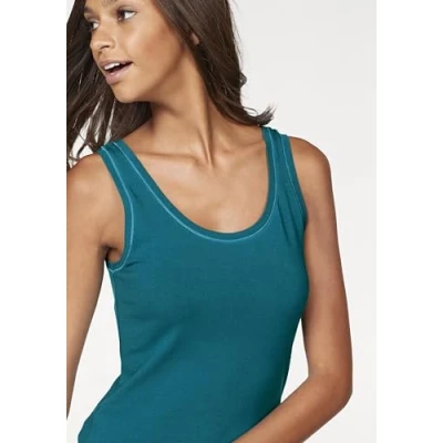 Abbildung von Lascana 2 PACK Top, Damen, Größe: 36/38, Petrol + schwarz