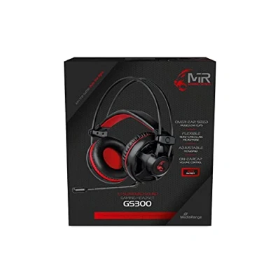 Abbildung von MR Gaming Series MediaRange MRGS300 Game 5.1 Surround Kopfhörer mit Kabel Schwarz/Rot