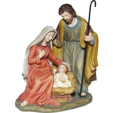 Abbildung von Krippenblock Heilige Familie, Höhe 15cm, handbemalen