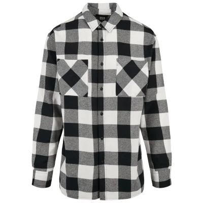 Abbildung von Urban Classics Hemd, Herren, Größe: Large, Black white