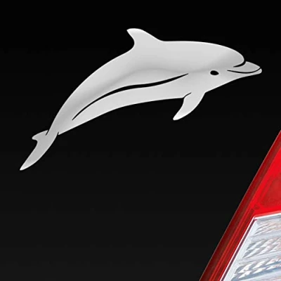Abbildung von Hellweg Druckerei Delphin Delfin Fisch Tier Tuning Auto Aufkleber Sticker Heckscheibenaufkleber