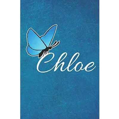 Abbildung von Chloe: Blauer Schmetterling A5 Liniert (Linien) 120 Seiten Notizbuch Tagebuch Tagesplaner Wochenplaner Planer Geschenk