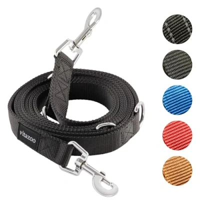 Abbildung von VITAZOO Hundeleine Verstellbare Hundeleine, Nylon/Grau, 3m x 2,5cm, Schwarz, Nylonfaser, Adjustable Dog Leash, Nylon/Graphite, 3mx2.5cm, Black