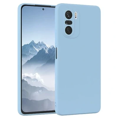 Abbildung von EAZY Case Silikonhülle für Xiaomi Mi 11i Hülle Silikon Blau weich stoßfeste Handyhülle Schutzhülle mit Kameraschutz Dünn Premium Schutz Cover TPU Phone Bumper in Hellblau