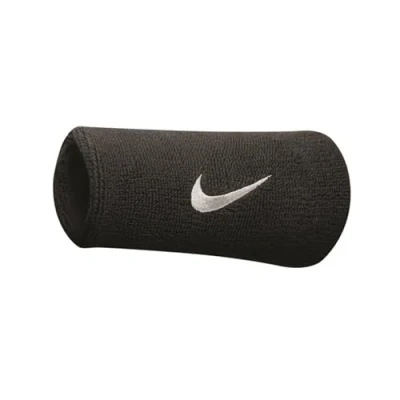 Abbildung von Nike Performance Unisex Doublewide Wristbands Schweißband, Größe: One Size, Schwarz/weiss