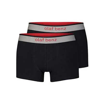 Abbildung von Olaf Benz Retroshorts für Herren 2 Pack Körpernahe Passform Schwarz Grösse S (OB 1 01023 8000 S)