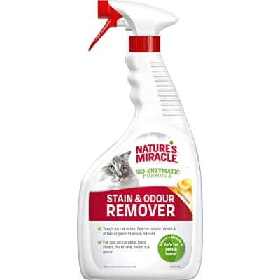 Abbildung von NATURE&#039;S MIRACLE Flecken und Geruchsentferner Melone Katze Reinigungsspray 946 ml