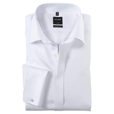 Abbildung von OLYMP Luxor modern fit Gala Hemd Langarm New Kent Kragen weiß Gr. 47