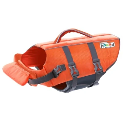 Abbildung von Kyjen 22019 Outward Hound Ripstop Quick Release Easy Fit Rettungsweste für Hunde, verstellbar, Größe S, orange