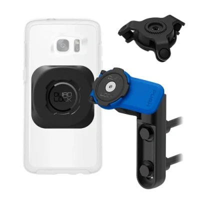 Abbildung von Quad Lock Motorrad Telefonhalterungsset für Bremskupplung mit Vibrationsdämpfer und MAG Universaladapter