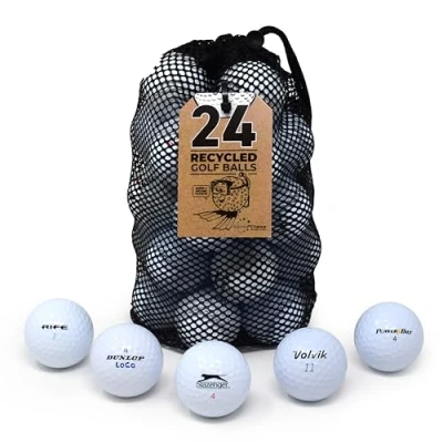 Abbildung von Second Chance Golf Lakeballs, 24 Gemischt Distance Balls, Recycelte Grade A Weiße, Gebrauchte Golfbälle für Alle Golfer