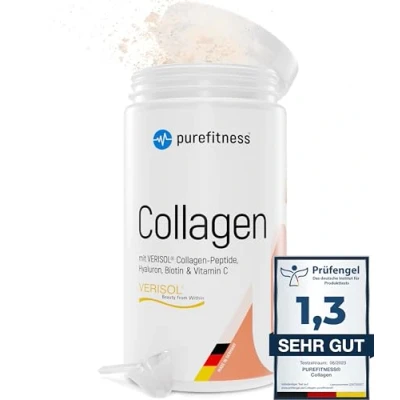Abbildung von Purefitness Kollagen Pulver Komplex mit Verisol Collagen Peptide 450g,45 Portionen