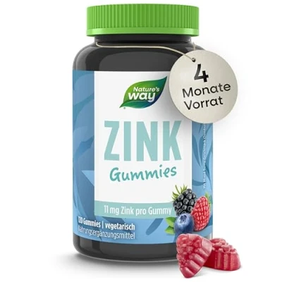 Abbildung von Zink Gummibärchen für Haut Haare Nägel 120 Stk hochdosiertes mit 22 mg Zinkcitrat als Alternative zur Kapsel stärkt das Immunsystem/gegen unreine vegetarische Gummies