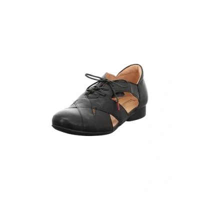 Abbildung von Think! Damen GUAD2 chromfrei gegerbte nachhaltige Halbschuhe, SCHWARZ 0000