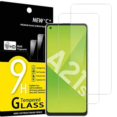 Abbildung von NEW&#039;C 2 Stück, Panzer Schutz Glas für Samsung Galaxy A21s, Frei von Kratzern, 9H Härte, HD Displayschutzfolie, 0.33mm Ultra klar, Ultrabeständig
