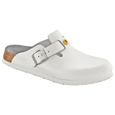 Abbildung von Birkenstock Boston ESD Pantolette flach, Größe: 48, Weiß Schuhe