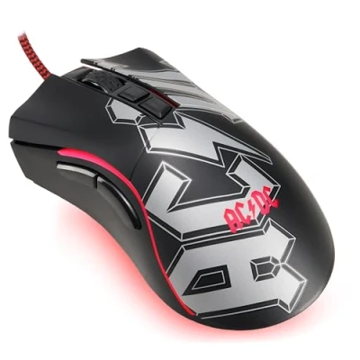 Abbildung von AC/DC Kabelgebundene Gaming Maus 7200 Dpi Optische Sensor Ergonomische Form 7 Programmierbare Tasten Offiziell lizenziertes Geschenk