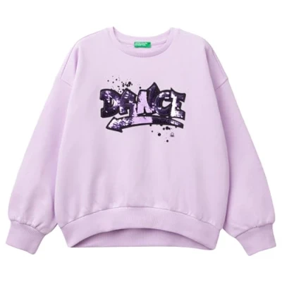 Abbildung von United Colors of Benetton WITH SEQUINS. Sweatshirt für Kinder, Größe: 160, Violet