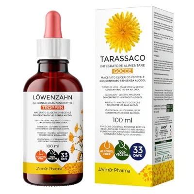 Abbildung von Löwenzahn Elixier Tropfen 100ml Extrakt 3 ml Hochdosiert Täglich Löwenzahnwurzel Unterstützt Leber &amp; Nieren Löwenzahnsaft J.Armor Pharma Dandelion Root Vegan