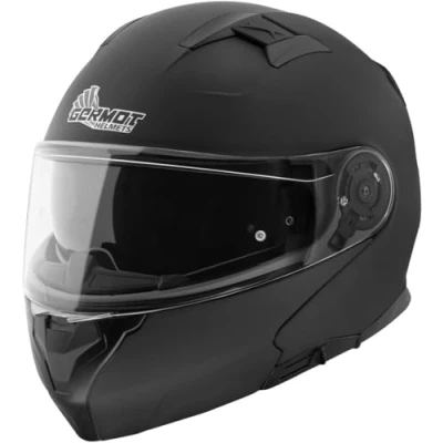 Abbildung von Germot GM 970 Klapphelm schwarz matt ECE 22.06 mit Sonnenblende und P/J Homologation, S 55/56