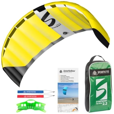 Abbildung von HQ Symphony Pro 2.2 Neon Yellow. LenkmatteLenkdrachen. ab 14 Jahren. 73x220cm
