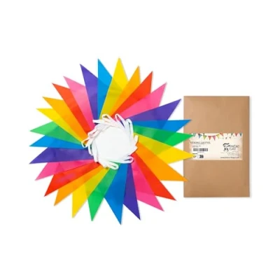 Abbildung von PHENO FLAGS Flagge Wimpelkette mit 7 Farben, 10m, wiederverwendbar