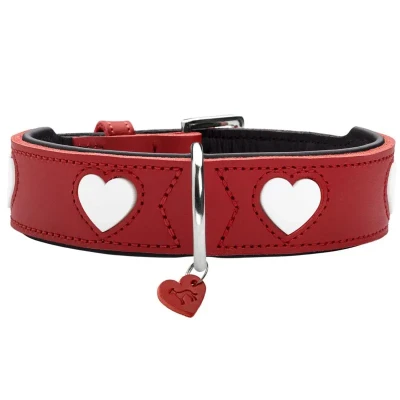 Abbildung von Halsband Love L XL (70), rot/schwarz Rot / Schwarz 70