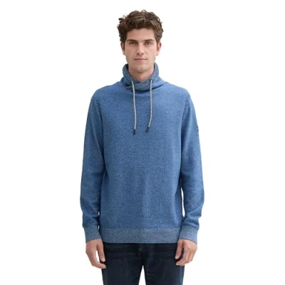Abbildung von TOM TAILOR Herren Strickpullover mit Schalkragen, 36914 Midsummer Blue Multicolor, M