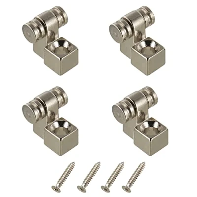 Abbildung von HUAREW Guitar Roller String Trees Retainer Guides für E Gitarre Bass mit Schraube, 4 Stück(Silber)