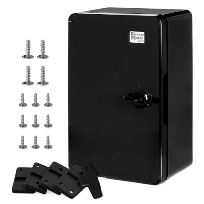 Abbildung von BOXEXPERT ABS Kunststoff Gehäuse, IP65, Wandschrank, Industriegehäuse, Leergehäuse, 300x200x130mm, schwarz, Montageplatte, Verriegelung, Gehäuse der Serie Fleet