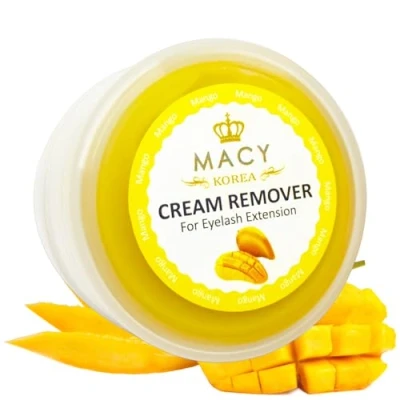 Abbildung von Wimpernremover Cream Lash Extension Entferner Zur Schnellen Entfernung von Wimpernverlängerung und Wimpernkleber verschiedene Düfte 15g Macy Duft: Mango