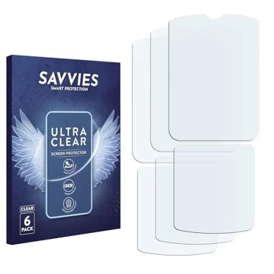 Abbildung von Savvies 6 Stück Schutzfolie für Motorola Razr V3i Displayschutz Folie Ultra Transparent