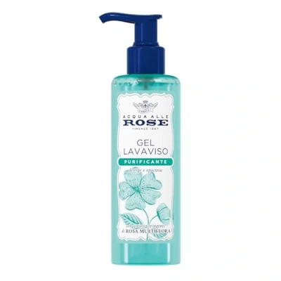 Abbildung von Acqua alle Rose, Lavaviso Reinigungsgel mit adstringierenden Wirkstoffen von Rose Multiflora, Gesichtsreiniger für Mischhaut oder Unvollkommenheiten, reinigt, reinigt und mattiert, den