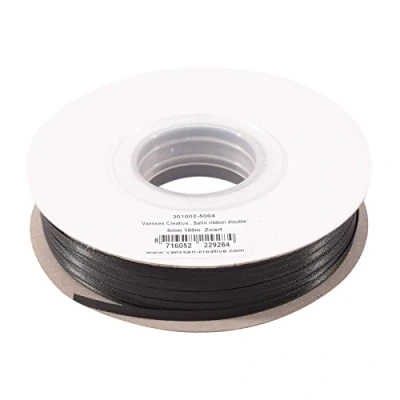 Abbildung von Vaessen Creative Satinband 3mmx100m Schwarz
