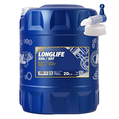 Abbildung von MANNOL 20L 7715 LONGLIFE 504/507 Spezialmotoröl Motoröl API SN ACEA C3 inkl Hahn