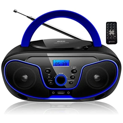 Abbildung von Cyberlux CL 2200 tragbarer CD Player (CD, Boombox, tragbar,FM Radio mit MP3 USB,Fernbedienung)