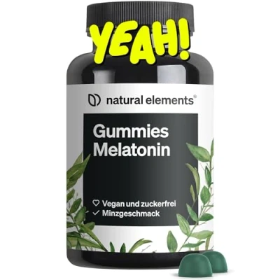 Abbildung von Melatonin Gummies 0,5mg Schlafhormon 90 mit Vitamin B6 &amp; Minzgeschmack vegan laborgeprüft