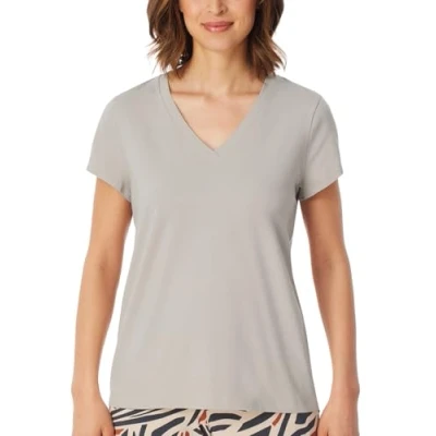 Abbildung von Schiesser MIX Relax Nachtwäsche Shirt, Damen, Größe: Medium, Grau jaspe