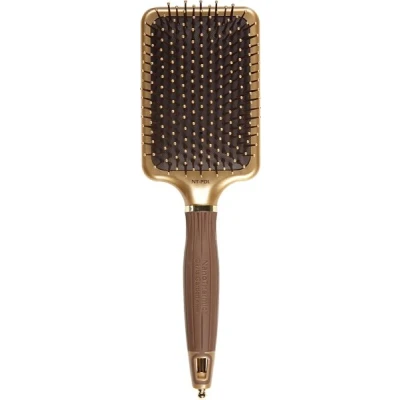 Abbildung von OLIVIA GARDEN Haarbürste EXPERT CARE RECTANGULAR Nylon Bristle Gold&amp;Brown L