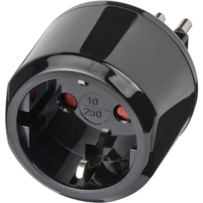 Abbildung von 5 x Brennenstuhl Reisestecker Adapter Schutzkontakt/Italien schwarz