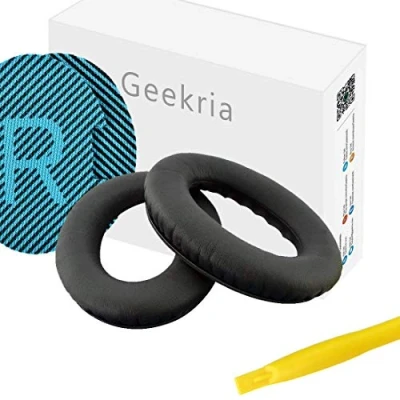 Abbildung von Geekria Ersatz Ohrpolster für Kopfhörer QuietComfort QC25 Acoustic Noise Cancelling Headphones, Ohrpolster, Earpads Repalcement