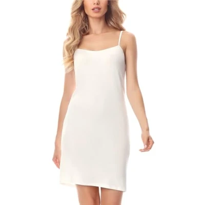 Abbildung von Merry Style Damen Unterkleid kurz Petticoat Knielänge einstellbare Träger MS10 203(Ecru, XL)
