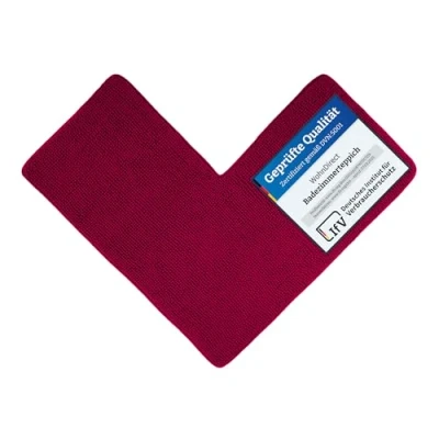Abbildung von WohnDirect Eck Duschmatte 100 x 50 cm Beere rutschfest &amp; Waschbar idealer Duschvorleger für eckige Duschkabinen zum Set kombinierbar Badematten Badteppiche